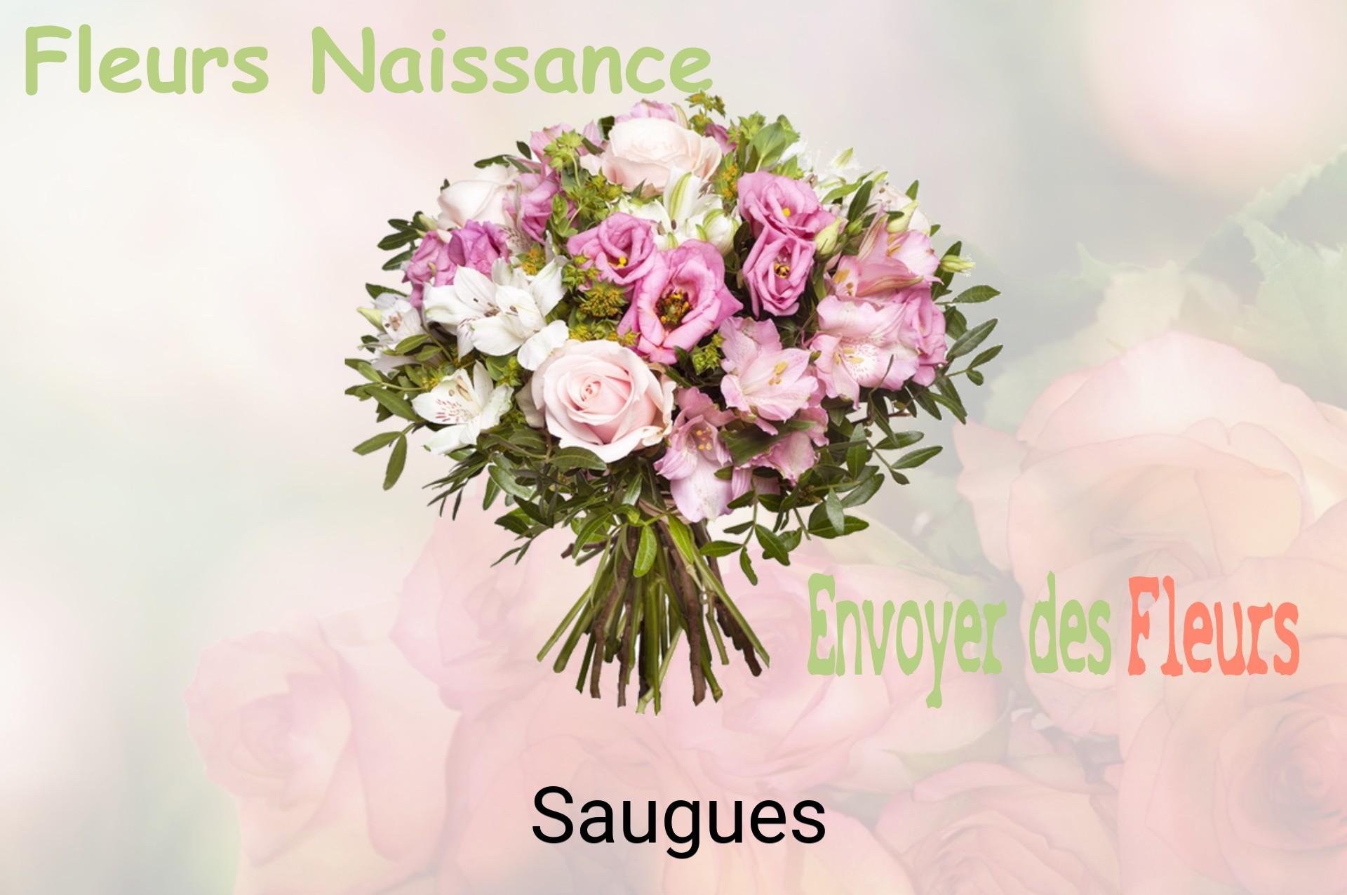 Bouquet de fleurs de naissance livré à Saugues